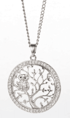 Owl-tree Pendant Necklace