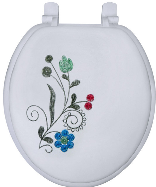 Embroidery Soft Toilet Seat