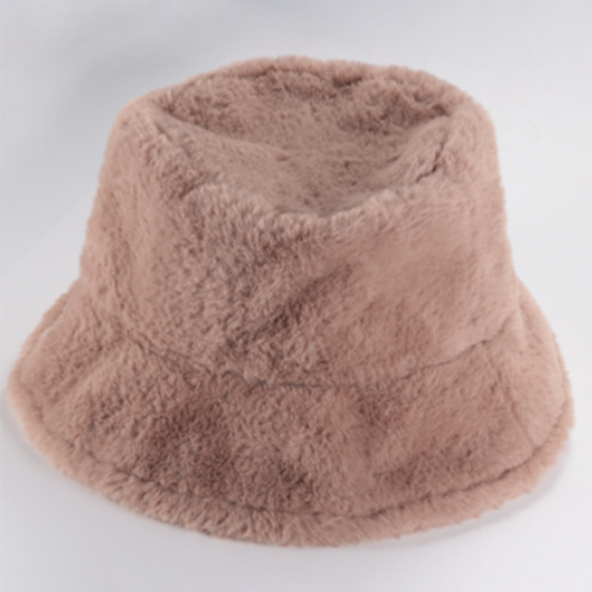 Bucket Hat fluffy Faux Rabbit Fur Warm Winter