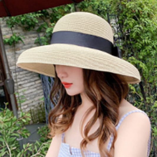 Hepburn Wide Brim Straw Hat
